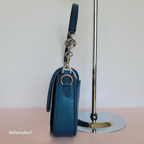 MICHAEL KORS Bradshaw Woven Smooth Leather Convertible Bag- Deep M.🎈⭐SALE $175. - Picture 10 of 16